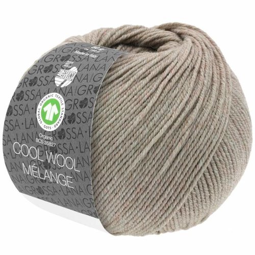 Lana Grossa Cool Wool Melange GOTS 0123 Kleur: Beige gevlekt