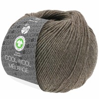 Cool Wool Melange GOTS 0124 Kleur: Grijs bruin gevlekt Lana Grossa Cool Wool Melange GOTS 0124 Kleur: Grijs bruin gevlekt
