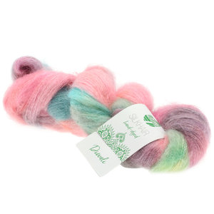 Silkhair Hand-Dyed nr.604 Kleur: Diwali Roze-Lichtgroen-Grijsbruin-Turquoise