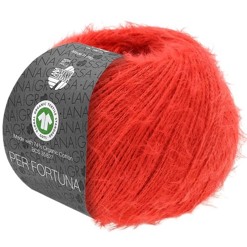 Per Fortuna GOTS 002 Kleur: Rood Lana Grossa Per Fortuna GOTS 002 Kleur: Rood