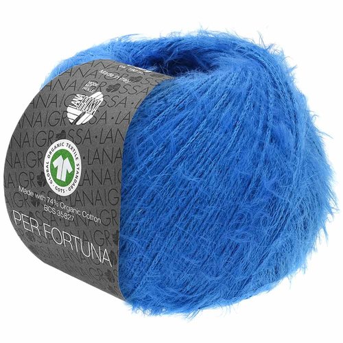 Lana Grossa Per Fortuna GOTS 016 Kleur: Blauw