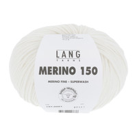 Lang Yarns Merino 150 001 Kleur: Wit Lang Yarns Lang Yarns Merino 150 001 Kleur: Wit