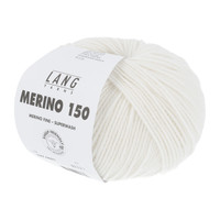 Lang Yarns Merino 150 001 Kleur: Wit Lang Yarns Lang Yarns Merino 150 001 Kleur: Wit