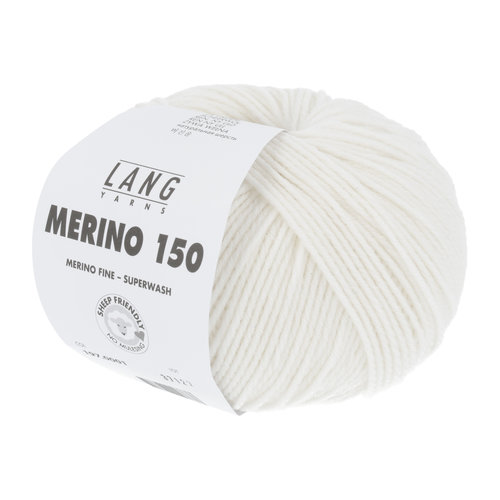 Lang Yarns Merino 150 001 Kleur: Wit Lang Yarns Lang Yarns Merino 150 001 Kleur: Wit