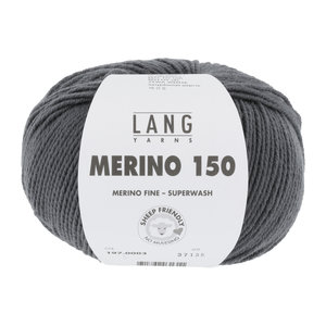 Lang Yarns Merino 150 003 Kleur: Steen Grijs