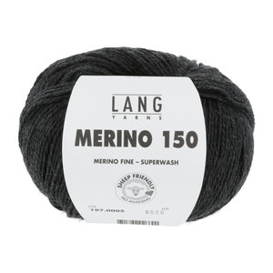 Lang Yarns Merino 150 005 Kleur: Antraciet melange
