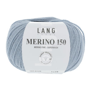 Lang Yarns Merino 150 123 Kleur: Zilver grijs