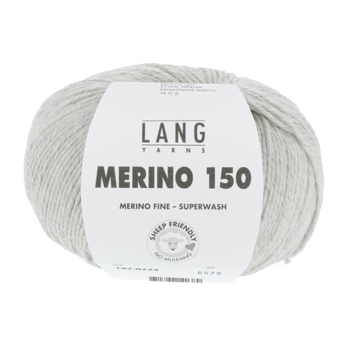 Lang Yarns Merino 150 223 Kleur: Lichtgrijs melange Lang Yarns Lang Yarns Merino 150 223 Kleur: Lichtgrijs melange