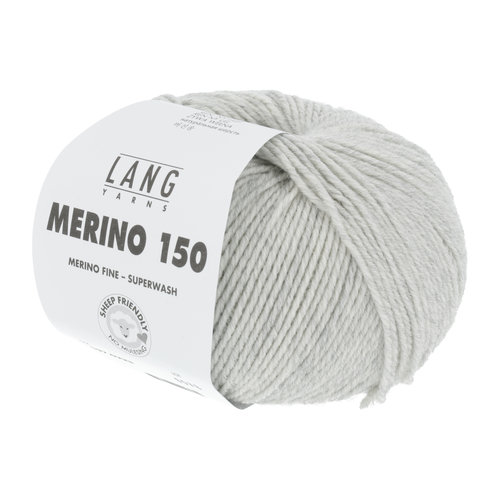 Lang Yarns Merino 150 223 Kleur: Lichtgrijs melange Lang Yarns Lang Yarns Merino 150 223 Kleur: Lichtgrijs melange