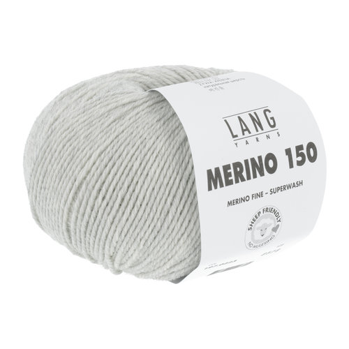 Lang Yarns Merino 150 223 Kleur: Lichtgrijs melange Lang Yarns Lang Yarns Merino 150 223 Kleur: Lichtgrijs melange