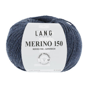 Lang Yarns Merino 150 234 Kleur: Donker jeans melange