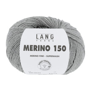 Lang Yarns Merino 150 324 Kleur: Grijs melange