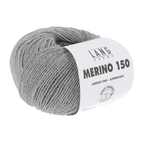 Lang Yarns Merino 150 324 Kleur: Grijs melange Lang Yarns Lang Yarns Merino 150 324 Kleur: Grijs melange