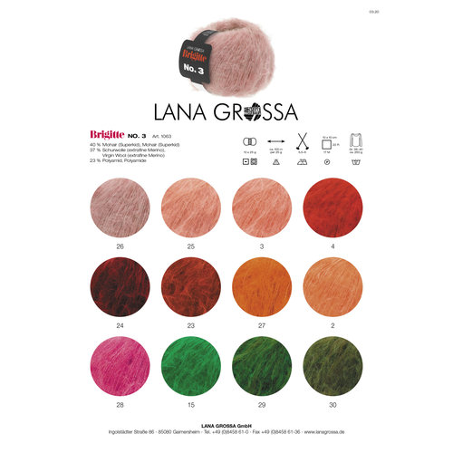 Brigitte NO.3 026 Kleur: Poeder Roze Lana Grossa Brigitte NO.3 026 Kleur: Poeder Roze