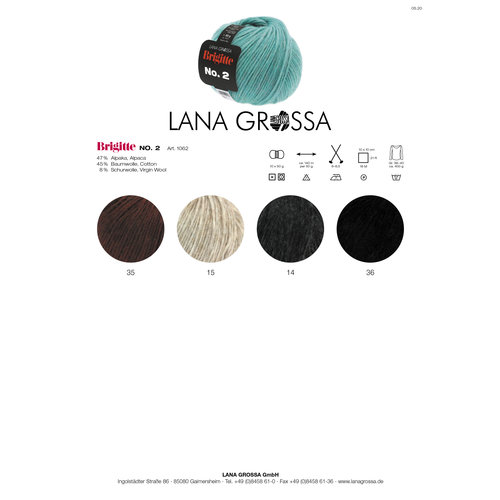 Brigitte NO.2 016 Kleur: Ruw Wit Lana Grossa Brigitte NO.2 016 Kleur: Ruw Wit