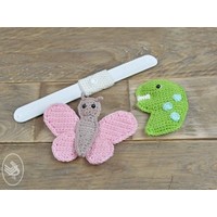 Haakpatroon Klaparmband Dino en Vlinder Download Durable Haakpatroon Klaparmband Dino en Vlinder Download