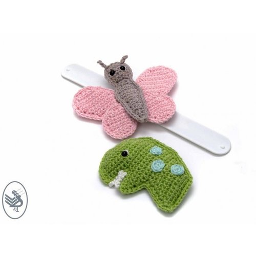Haakpatroon Klaparmband Dino en Vlinder Download Durable Haakpatroon Klaparmband Dino en Vlinder Download