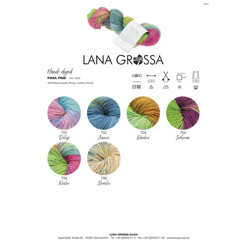 Pima Fine Hand-Dyed 0703 Lana Grossa Pima Fine Hand-Dyed 0703