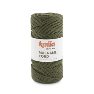 Katia Macrame Cord Twisted 5mm 117 Kleur: Leger groen