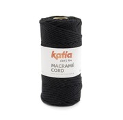 Katia Katia Macrame Cord Twisted 5mm 119 Kleur: Zwart