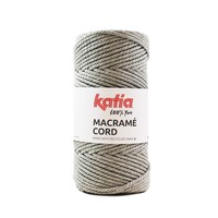 Katia Macrame Cord Twisted 5mm 102 Kleur: Lichtgrijs Katia Katia Macrame Cord Twisted 5mm 102 Kleur: Lichtgrijs