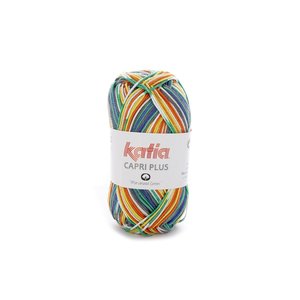 Katia Capri Plus 105 Kleur: Parelmoer-lichtgrijs-Geel-Groen-Nachtblauw-Oranje