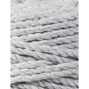 Bobbiny Macramé Triple Twist 5mm Light Grey