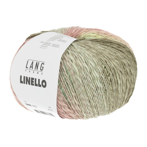 Linello 052 Kleur: Groen-Roze Lang Yarns Linello 052 Kleur: Groen-Roze
