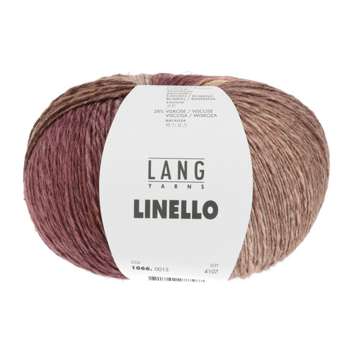 Lang Yarns Linello 015 Kleur: Bruin-Bordeauxrood
