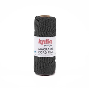 Katia Macrame Cord Fine 202 Kleur: Antracietgrijs
