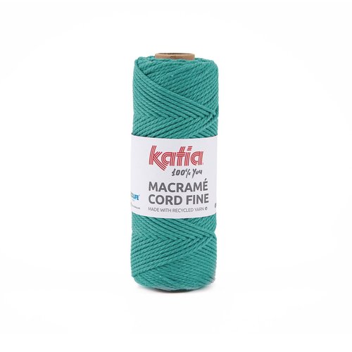Katia Macrame Cord Fine 211 Kleur: Turquoise Katia Katia Macrame Cord Fine 211 Kleur: Turquoise