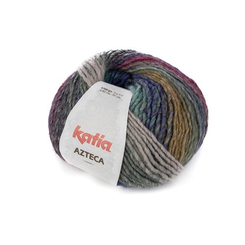 Katia Azteca nr.7868 Kleur: Blauw-Groen-Wijnrood