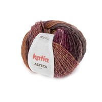 Katia Azteca nr.7870 Kleur: Bruin-Framboosrood-Lichtroze-Geel