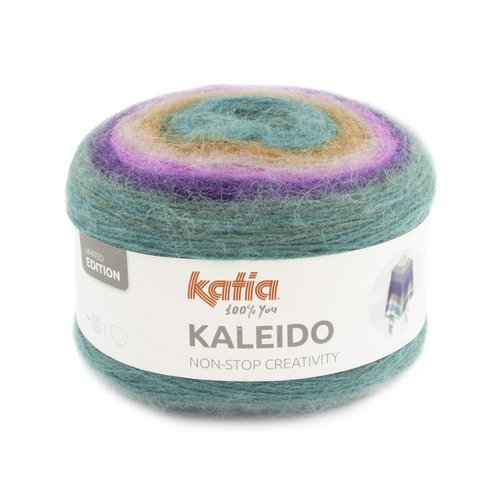 Kaleido nr.310 Kleur: Turquoise-Licht oranje-Lila Katia Kaleido nr.310 Kleur: Turquoise-Licht oranje-Lila