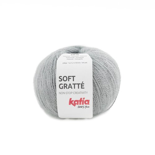 Soft Gratte nr.64 Kleur: Parelmoer-lichtgrijs Katia Soft Gratte nr.64 Kleur: Parelmoer-lichtgrijs