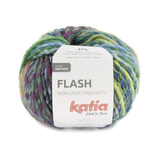 Katia Flash nr.402 Kleur: Blauw-Groen-Lila