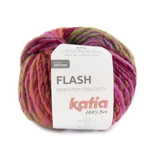 Katia Flash nr.403 Kleur: Fuchsia-Bordeauxpaars-Pistache