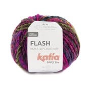 Katia Flash nr.404 Kleur: Zwart-Oker-Lila