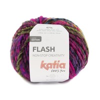 Katia Flash nr.404 Kleur: Zwart-Oker-Lila