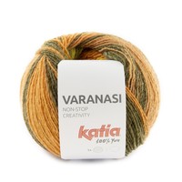 Katia Varanasi nr.301 Kleur: Groen-Licht oranje