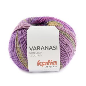 Varanasi nr.307 Kleur: Parelmoer-lichtviolet-Blauwgroen