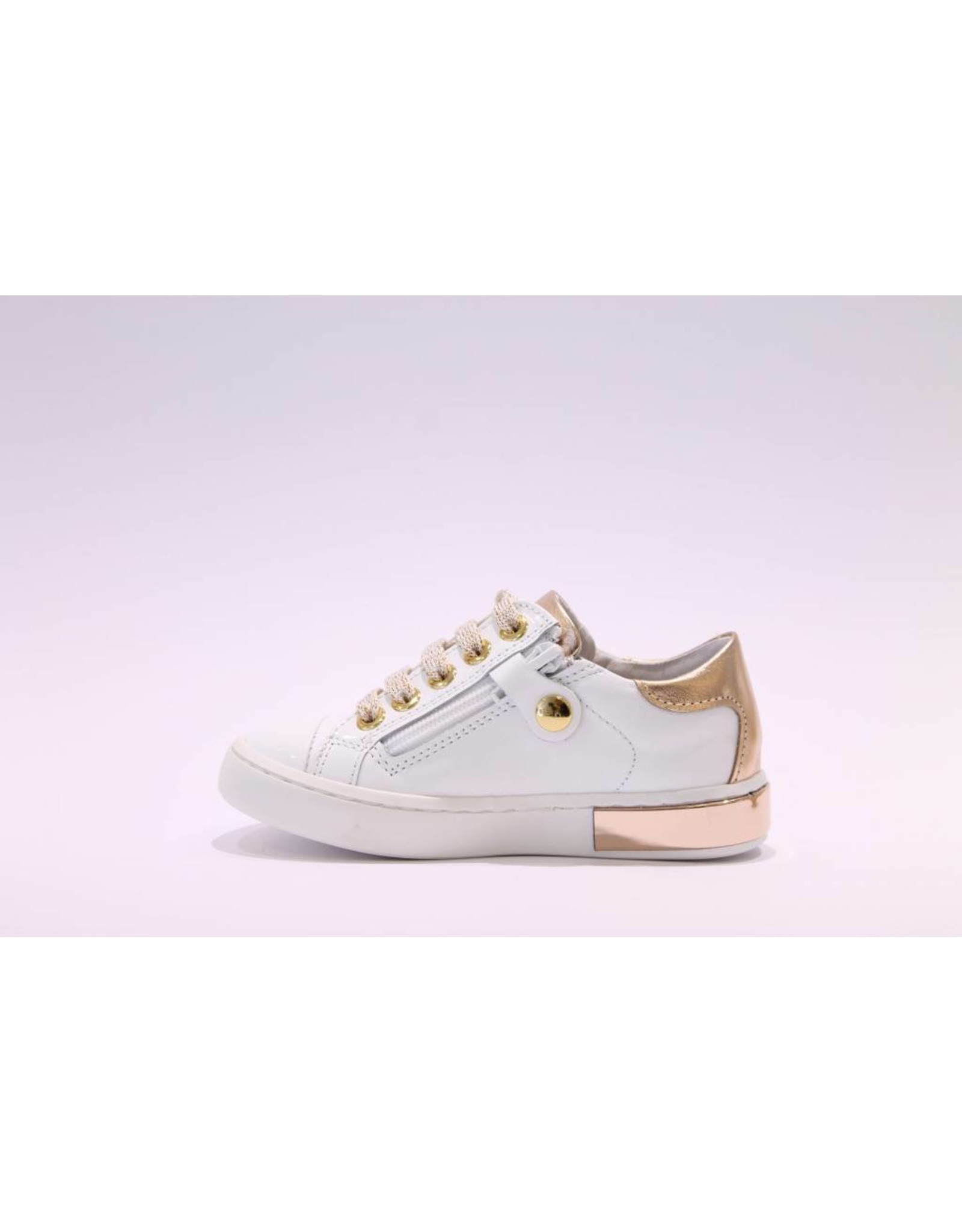 Sneaker wit/rosé stenen - De Gele Veter
