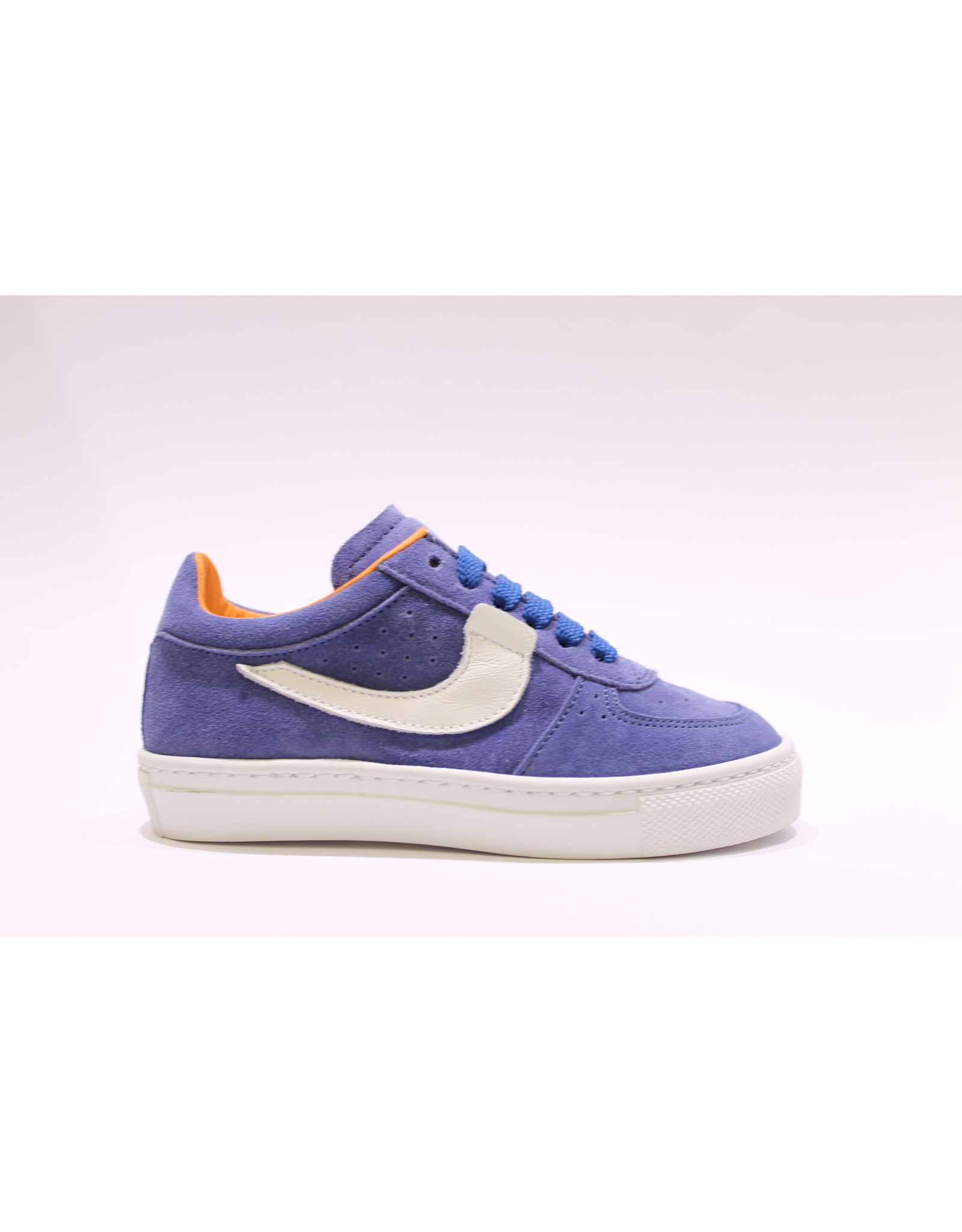 sneaker blauw/oranje - De Gele Veter