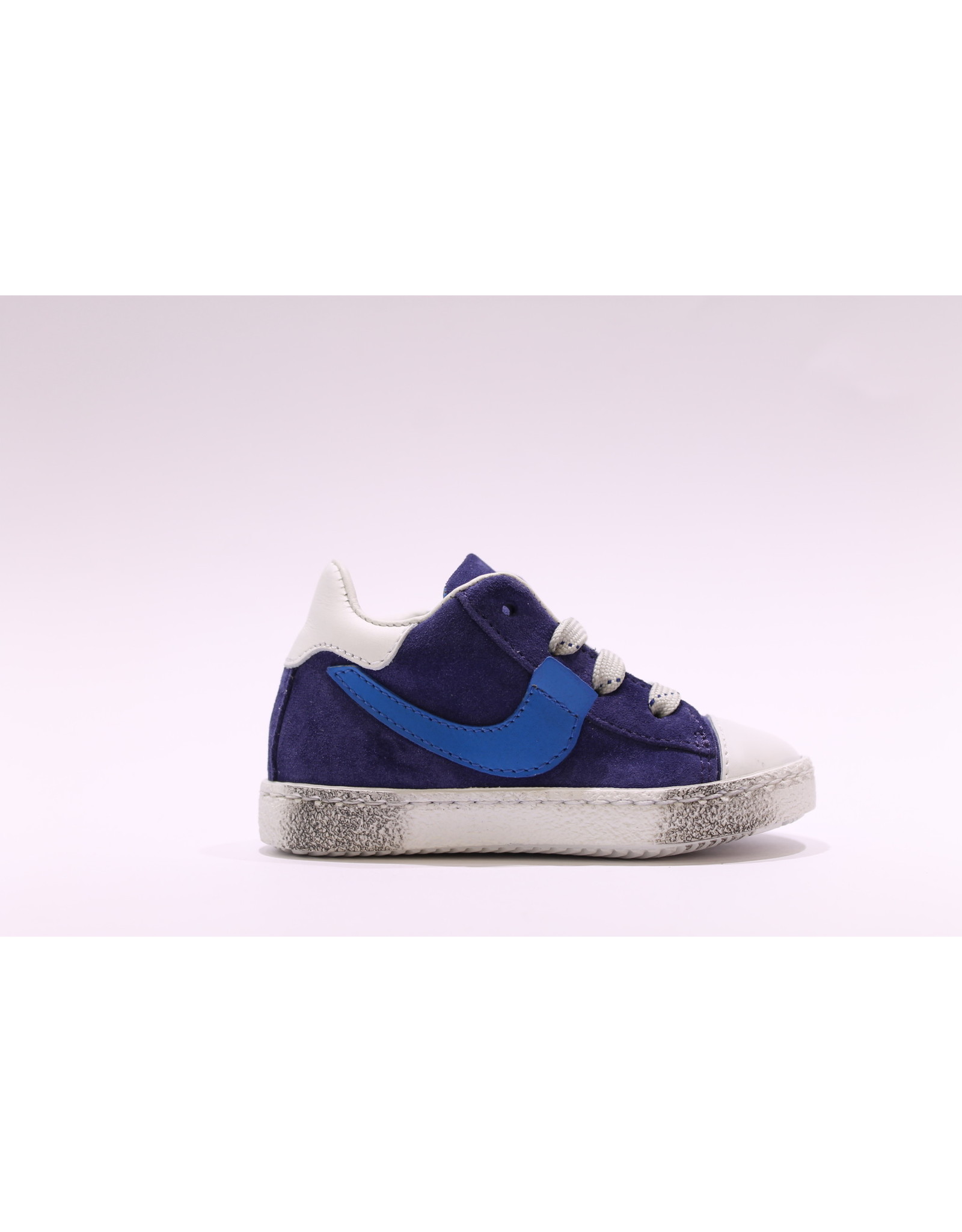 sneaker hoog/blauw - De Gele Veter