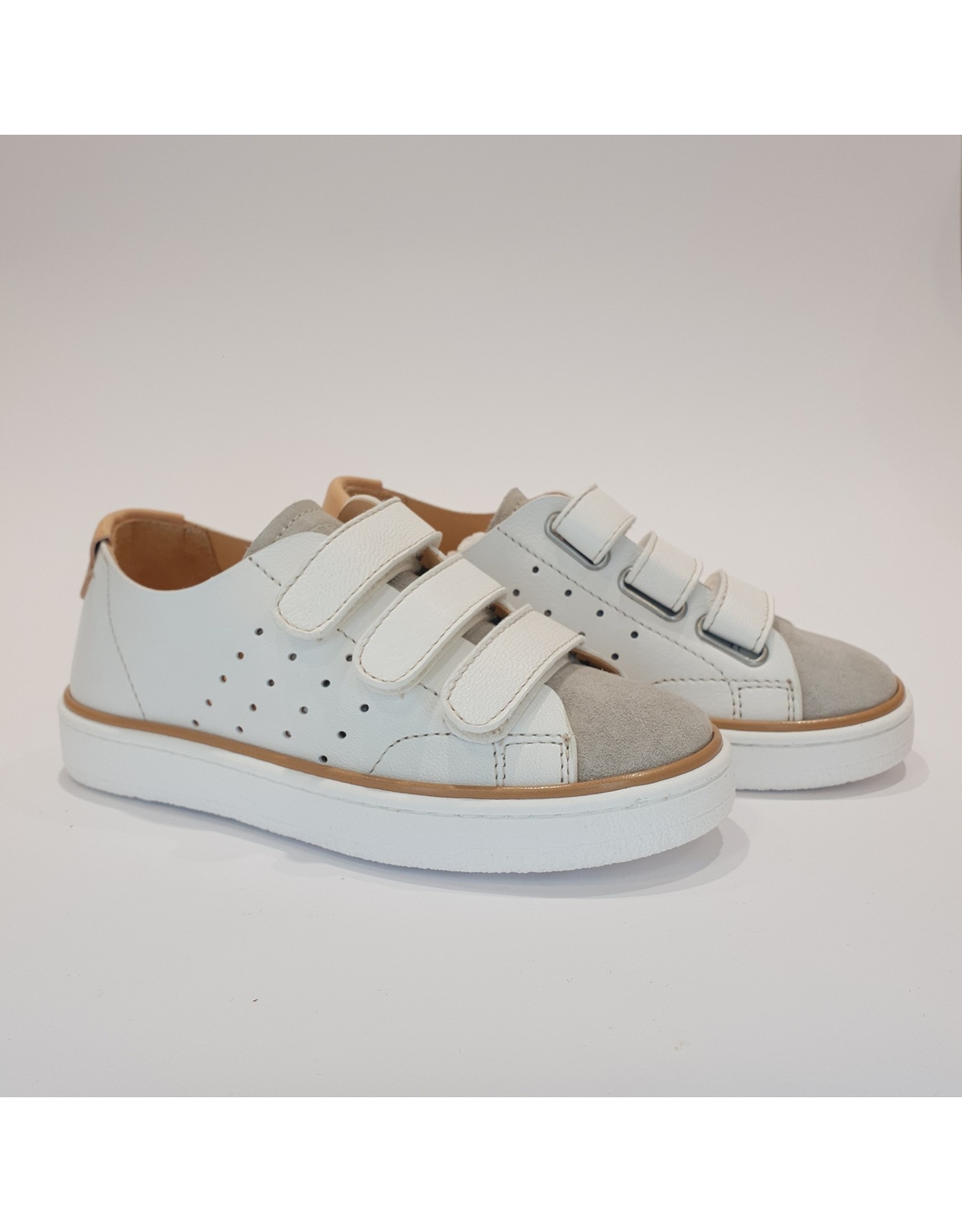 sneaker velcro wit grijs - De Gele Veter