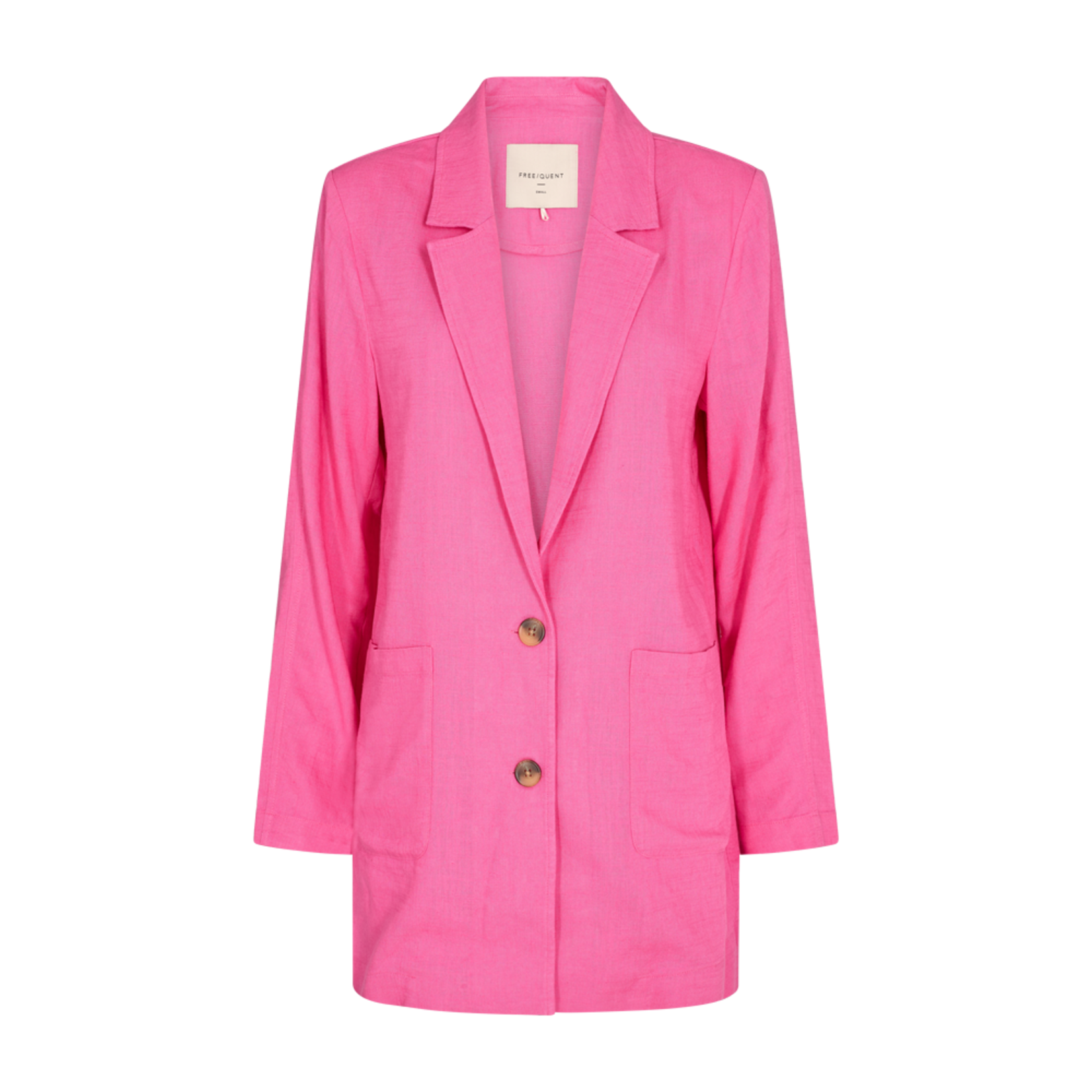 Free/quent Deze jas in roze linnen, de Luigi collectie