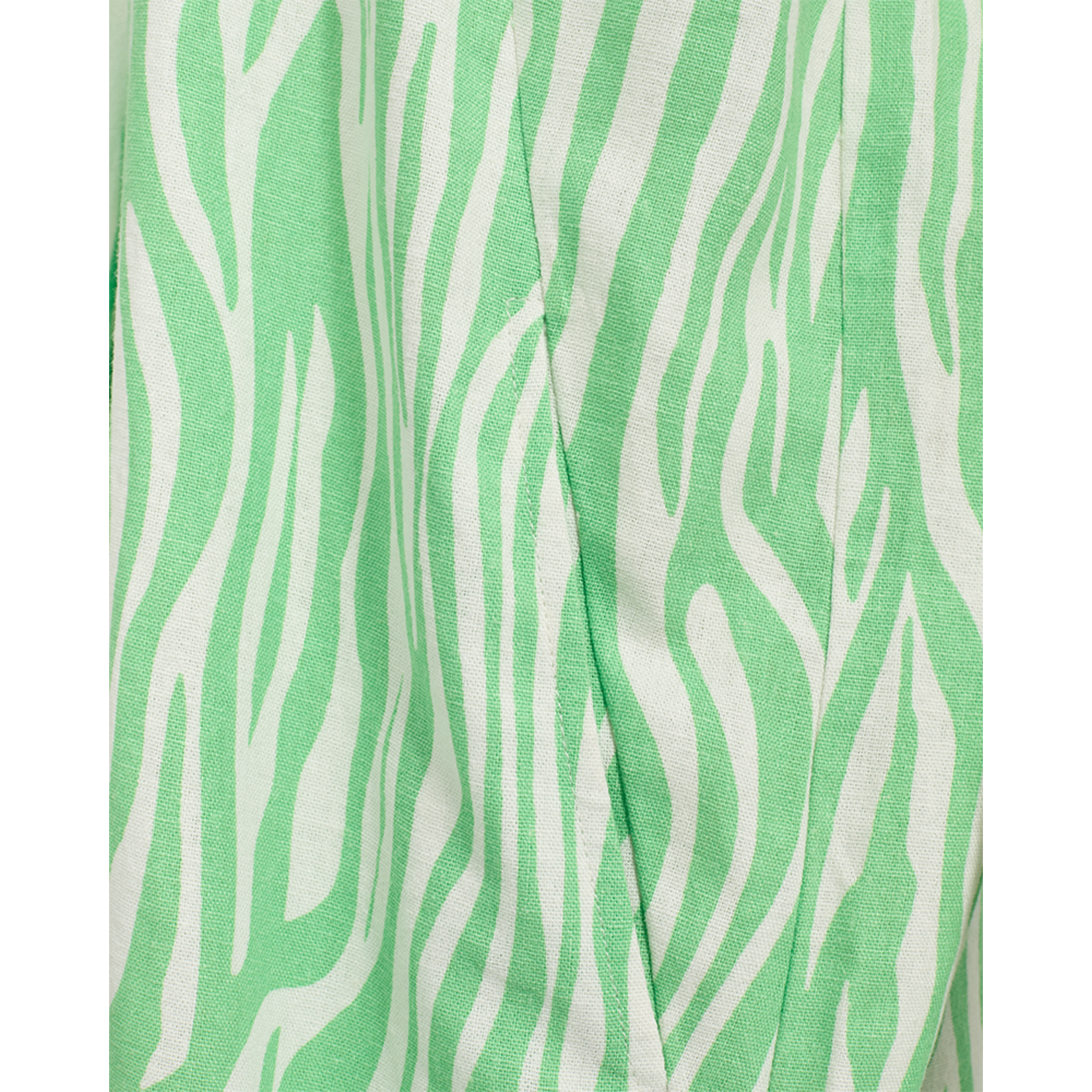 Free/quent Toffe jurk in linnen, met zakjes in een frisse print in een nog frisser kleur