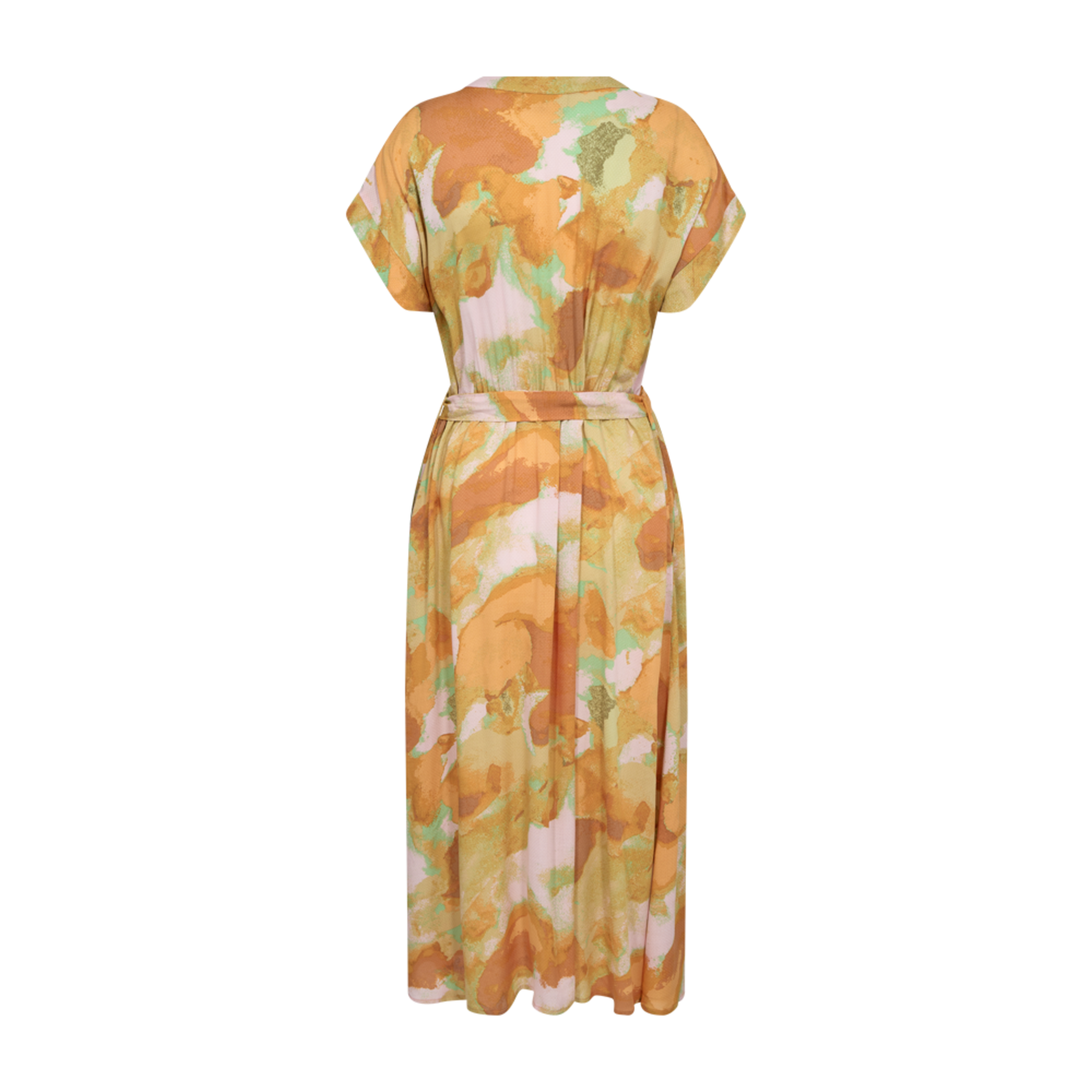 Free/quent Midi dress met abstracte print, als een schilderijtje