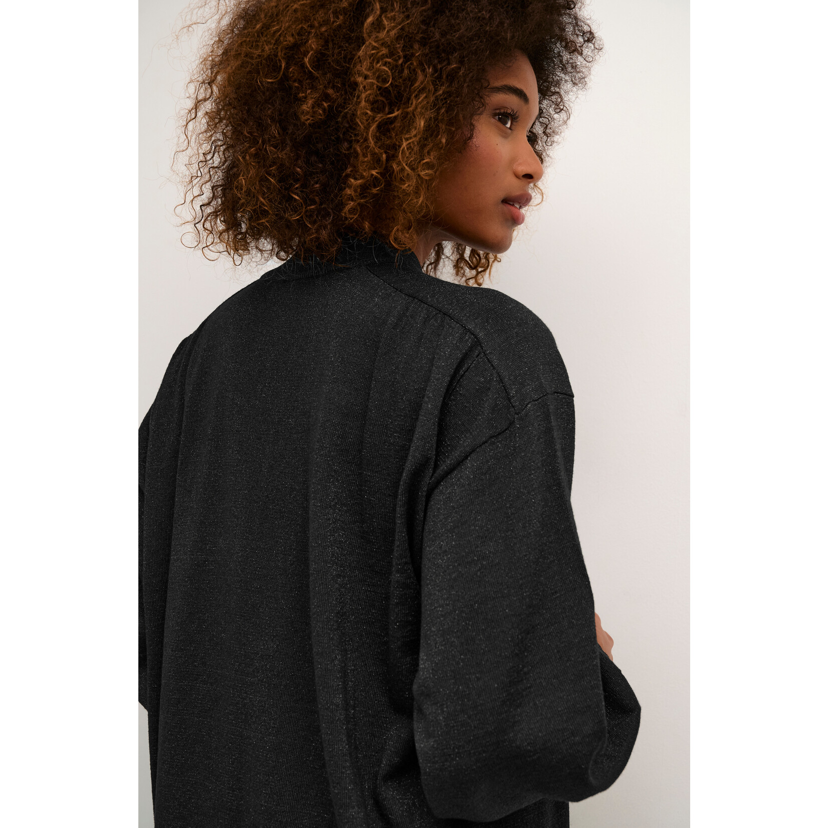 Kaffe Leuke knitwear dress met glinsters - zwart