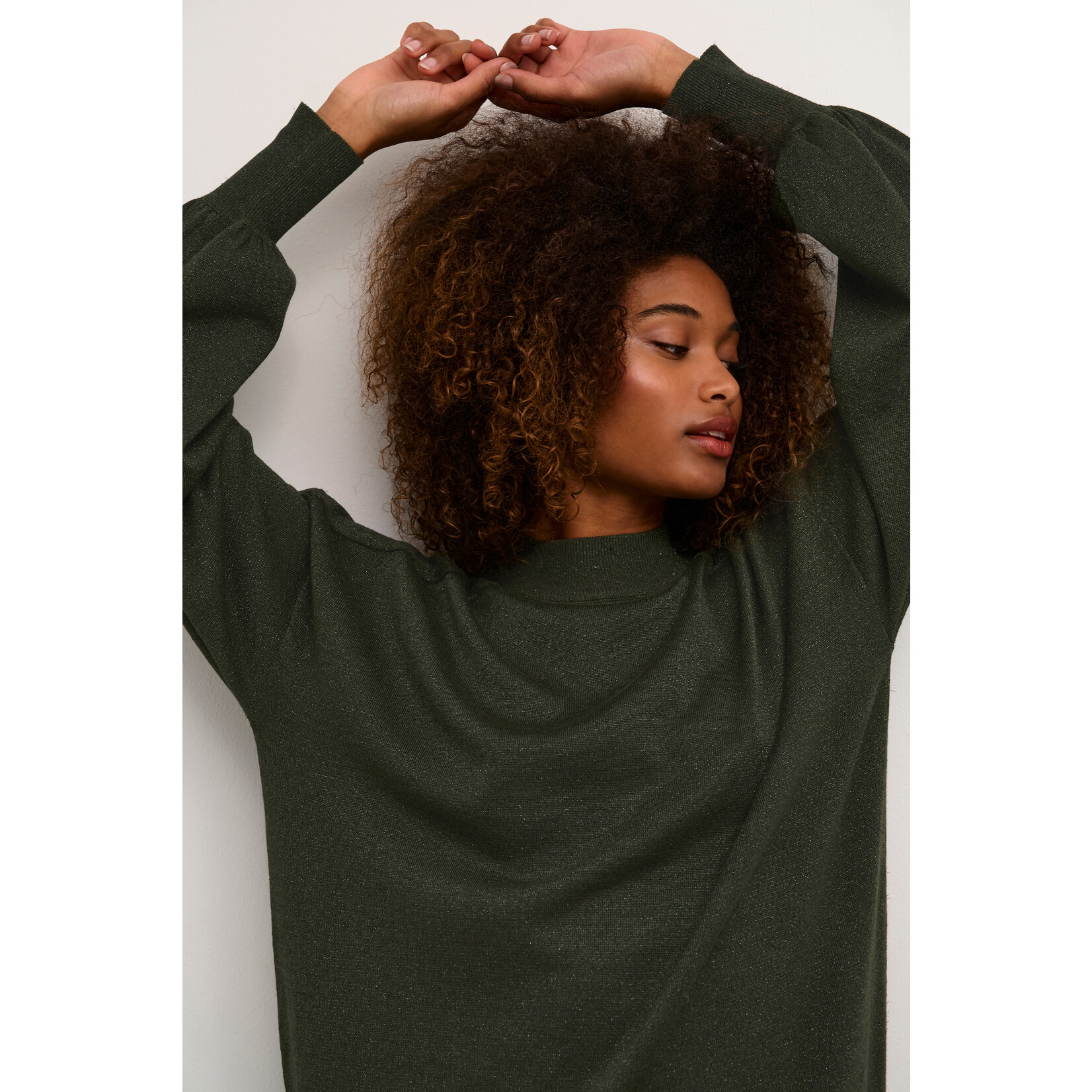 Kaffe Leuke knitwear dress met glinsters - zwart